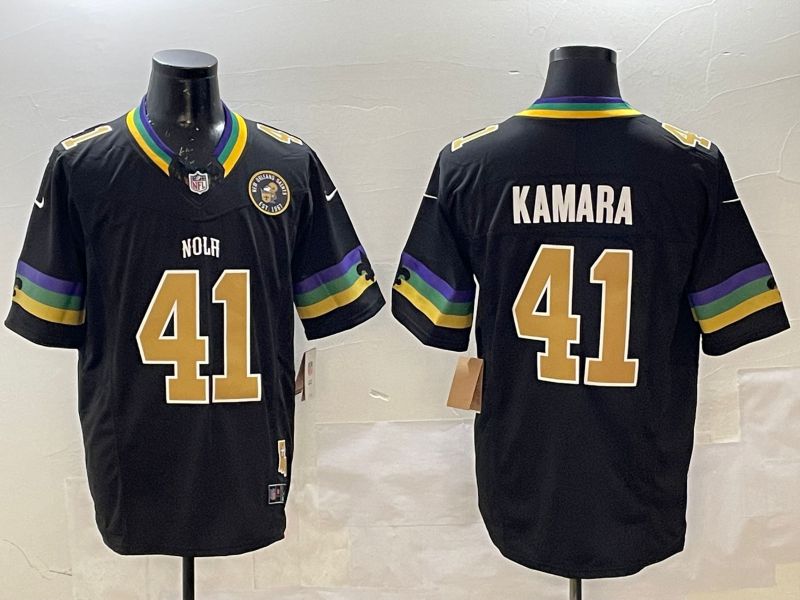 Men New Orleans Saints #41 Kamara Black three generations 2025 Nike Limited NFL Jersey style 3